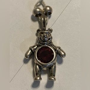 VTG Disney .925 Sterling Winnie The Pooh Birthstone Pendant (56)